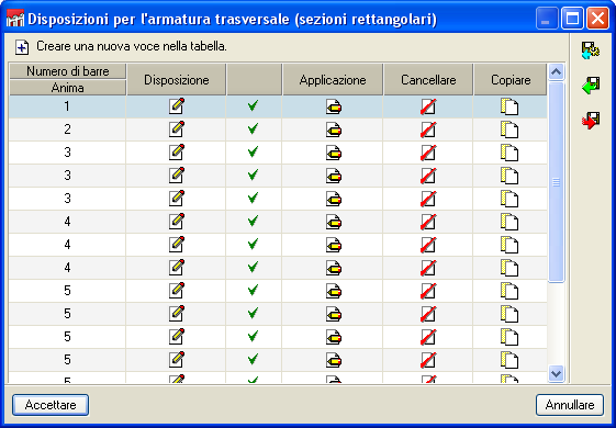 Travi continue. Disposizione dell’armatura trasversale quando si utilizza la armatura di montaggio reggistaffe