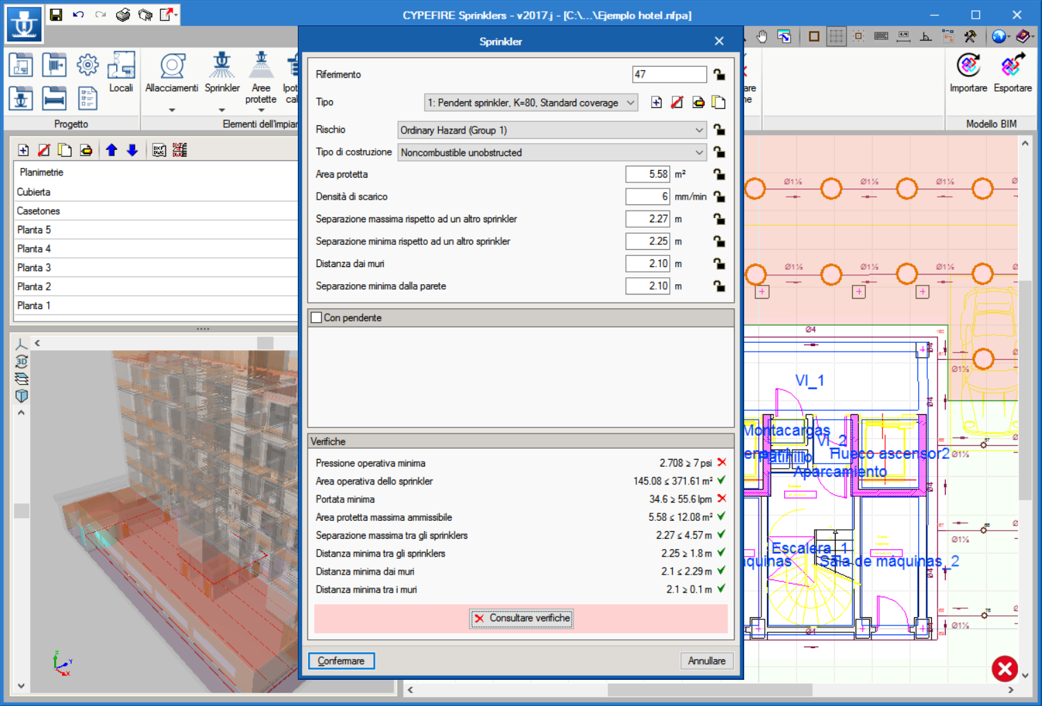 CYPEFIRE Sprinklers. Geometria 3D.