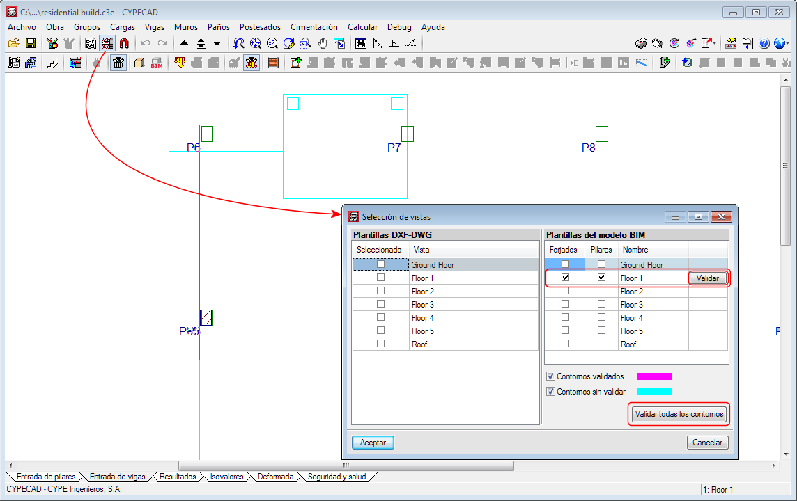 CYPECAD. Gestione degli elaborati grafici del modello BIM