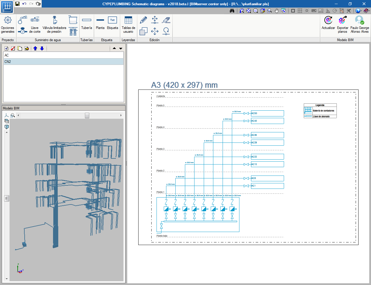 Nuovi moduli e programmi. CYPEPLUMBING Schematic diagrams